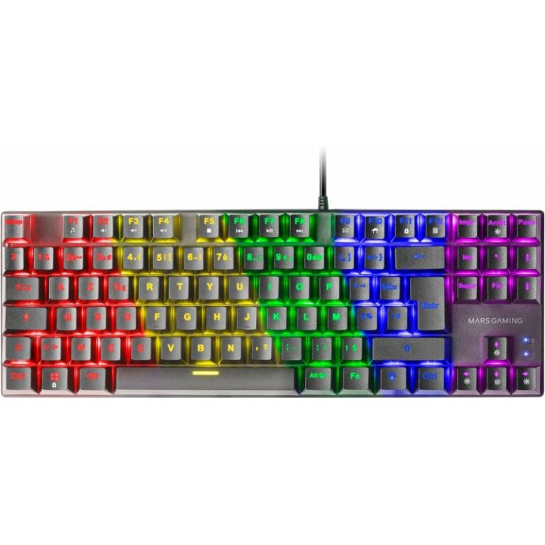 MARS GAMING MK80 MECHANICAL TKL KEYBOARD, BLUE SWITCH - BLACK