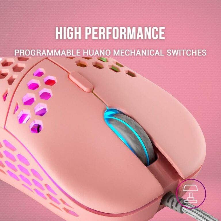 MARS GAMING MM55 MOUSE EXTREME-LIGHT RGB PINK